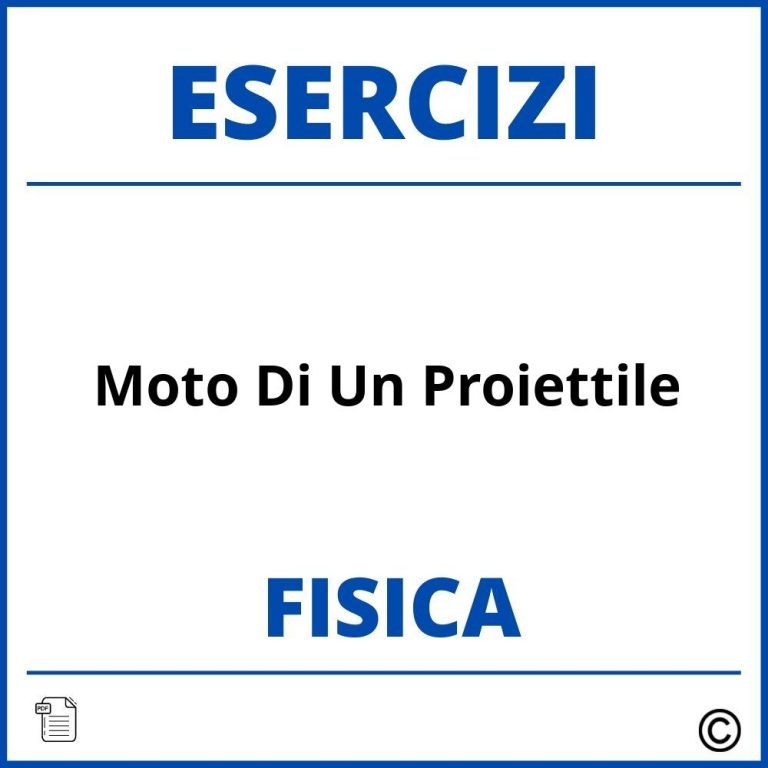 Esercizi Fisica Moto Del Proiettile