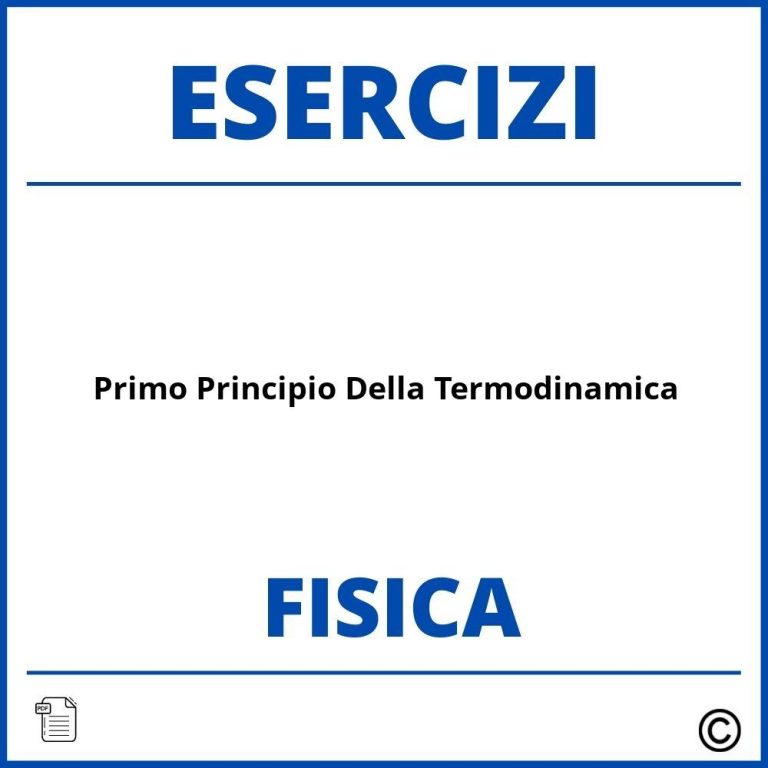 Esercizi Fisica Terzo Principio Della Dinamica