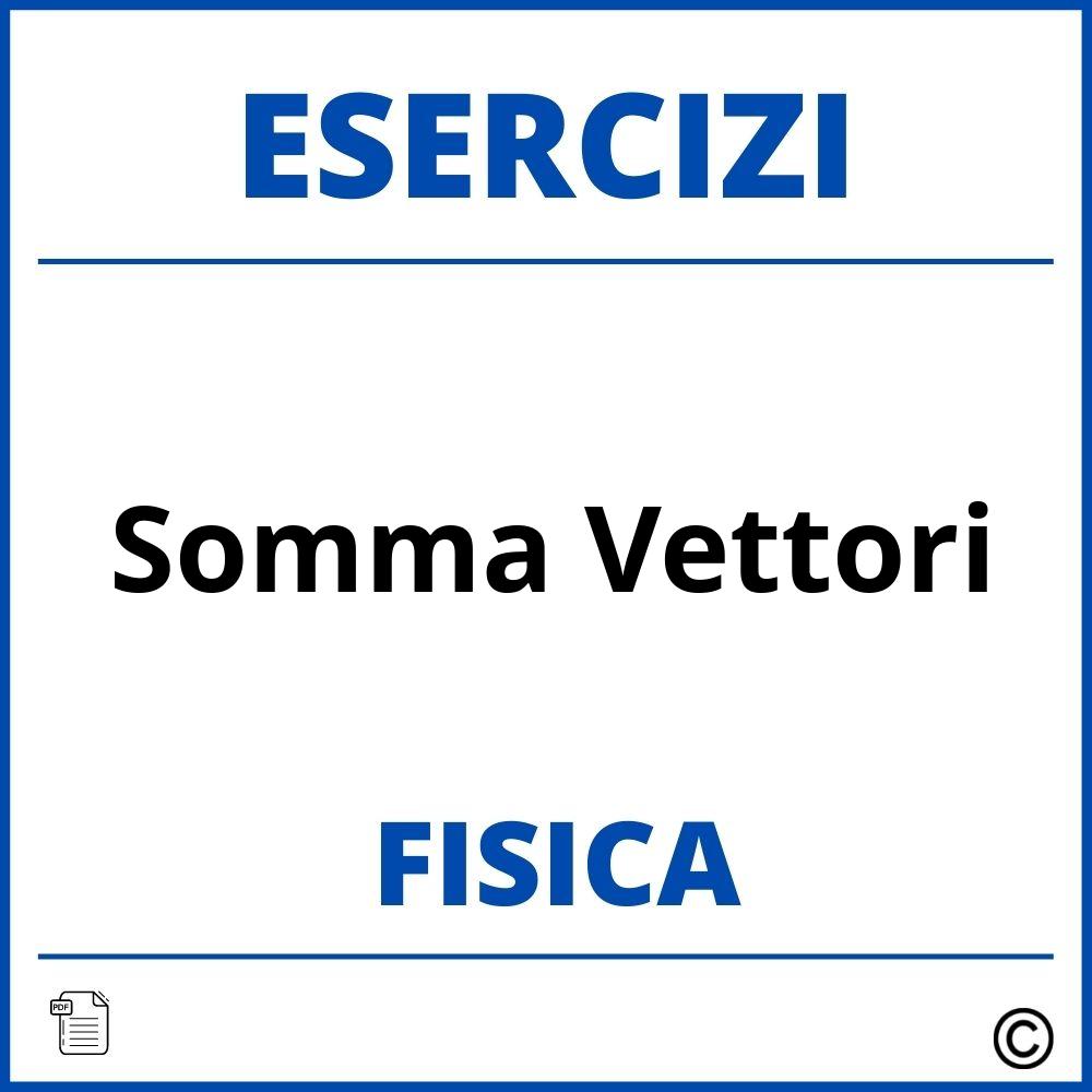 Esercizi Fisica Somma Vettori